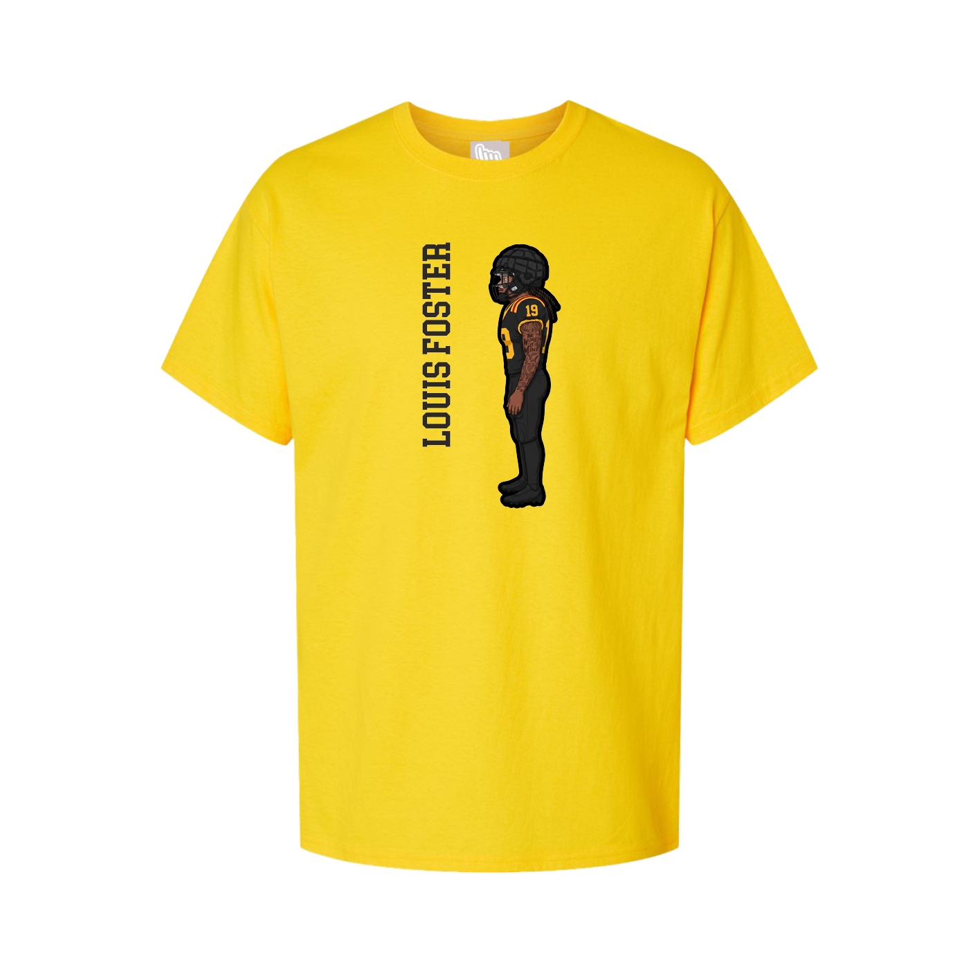 Youth Tee — Name Vertical in Gold