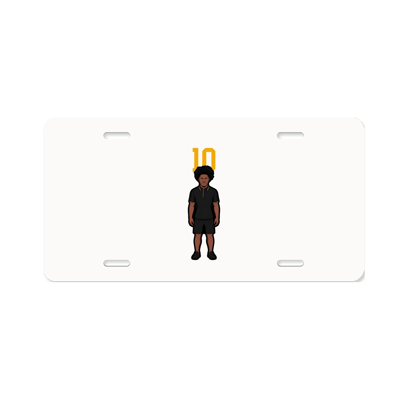 License Plate — Number Top in Classic