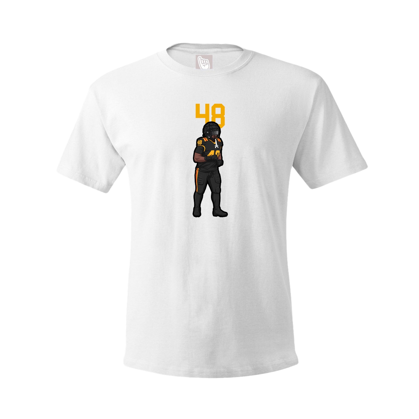 Youth Tee — Number Top in White