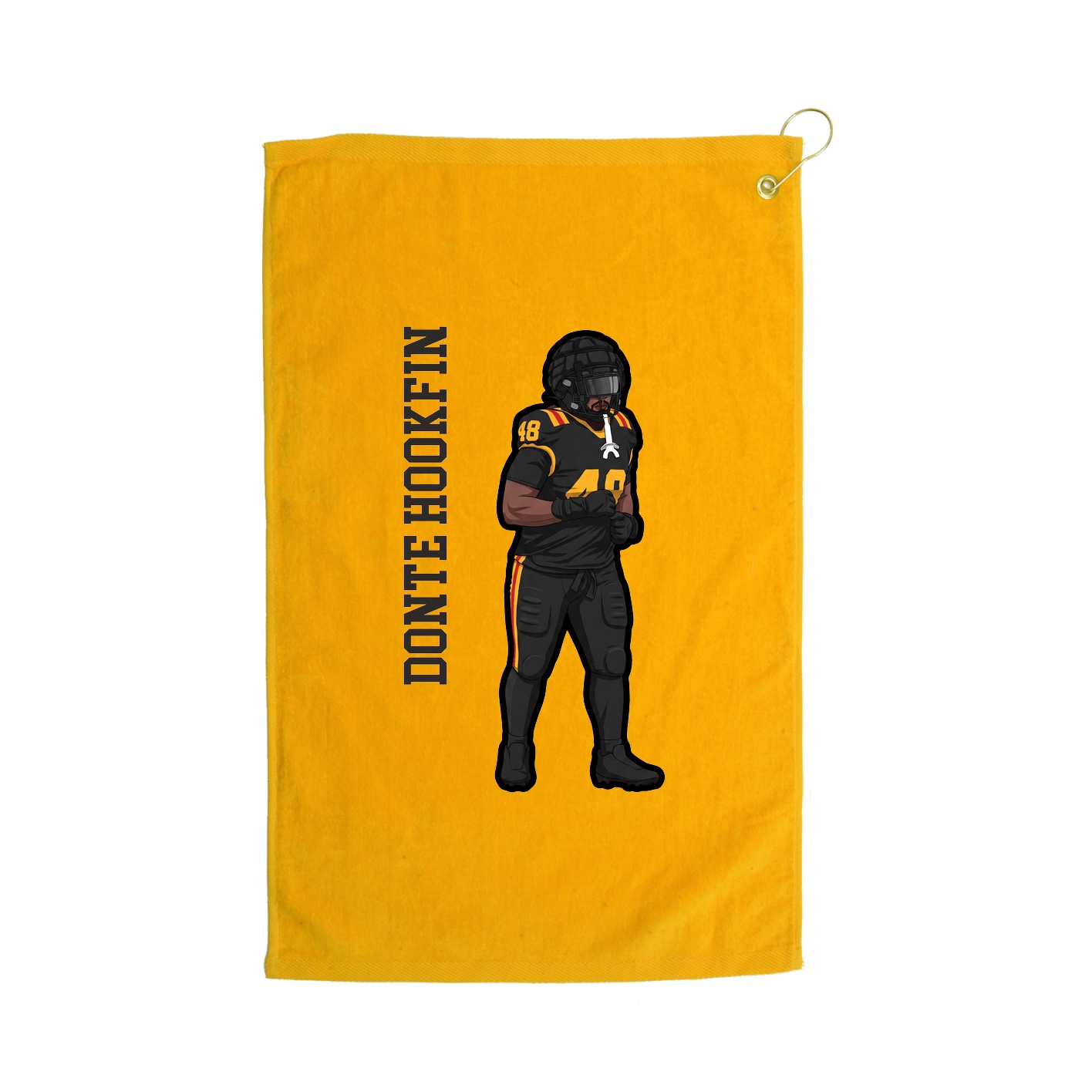 Golf Towel — Name Vertical in Gold