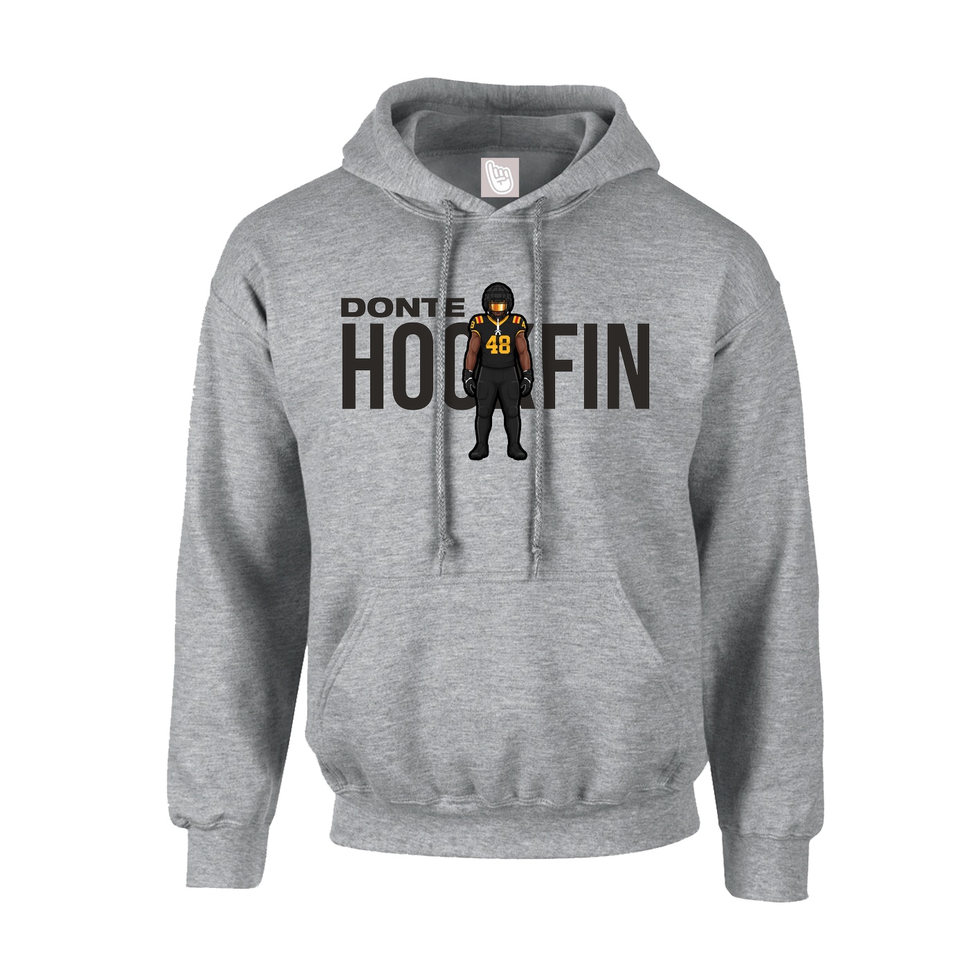 Hoodie — Player Name in Grey