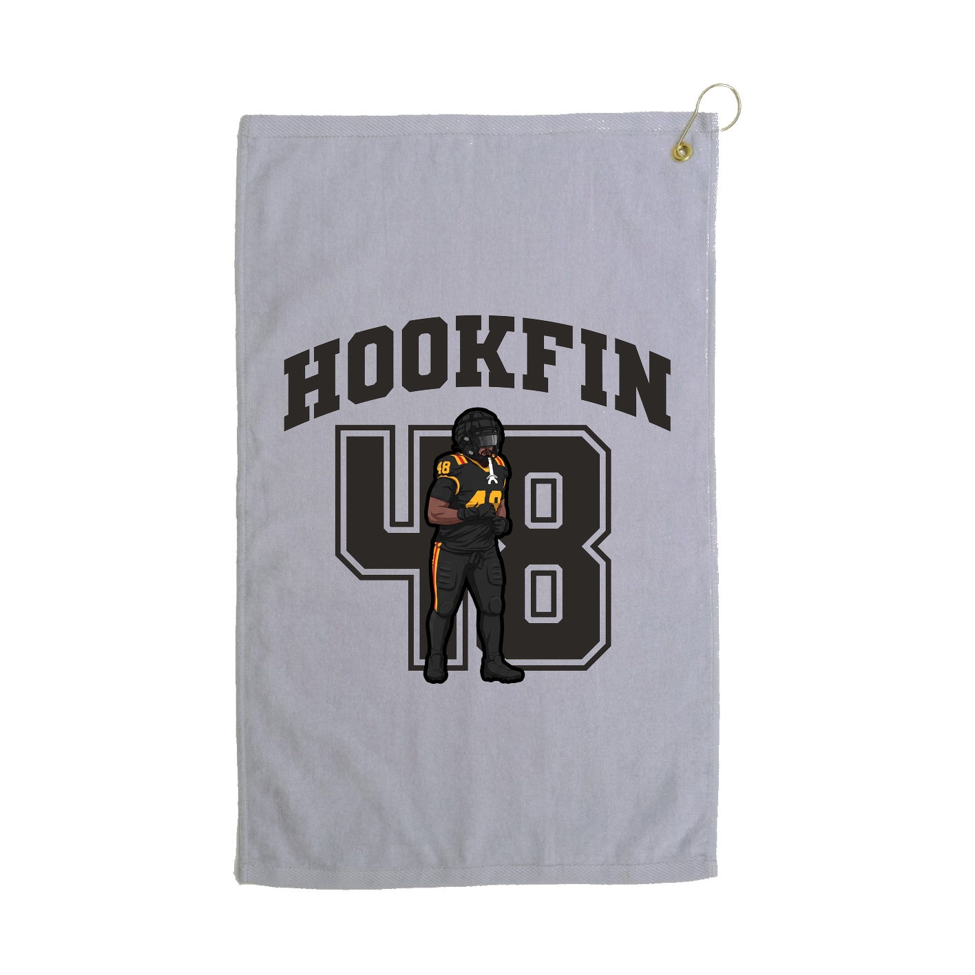 Golf Towel — Number in Grey