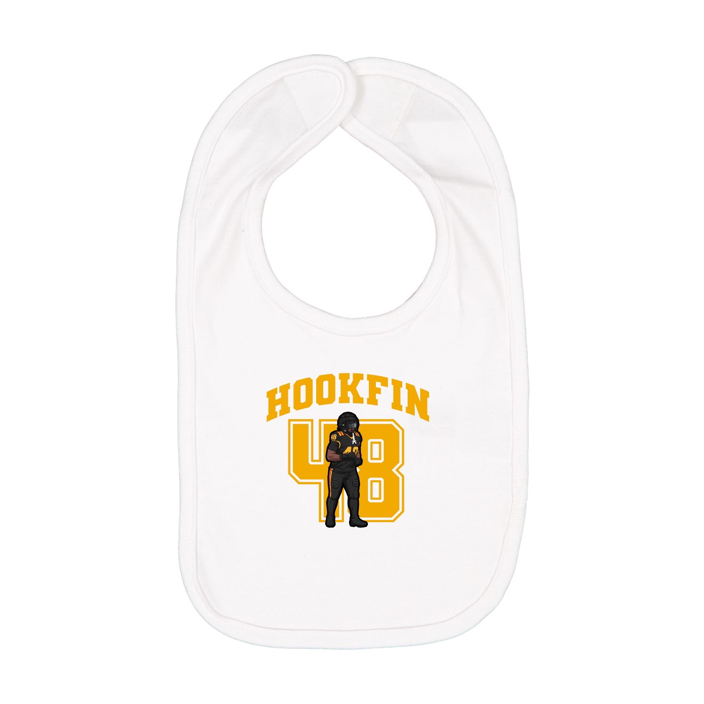 Infant Bib — Number in White