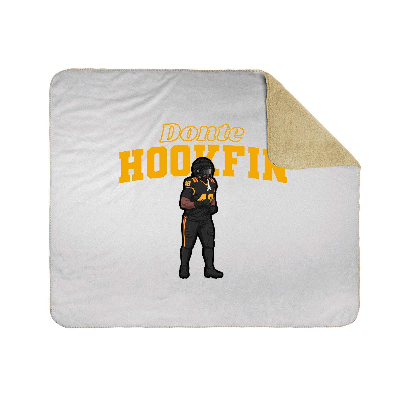 Throw Blanket — Name Arch in White