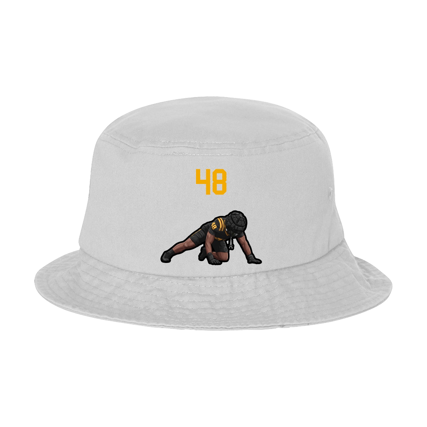 Bucket Cap — Number Top in White