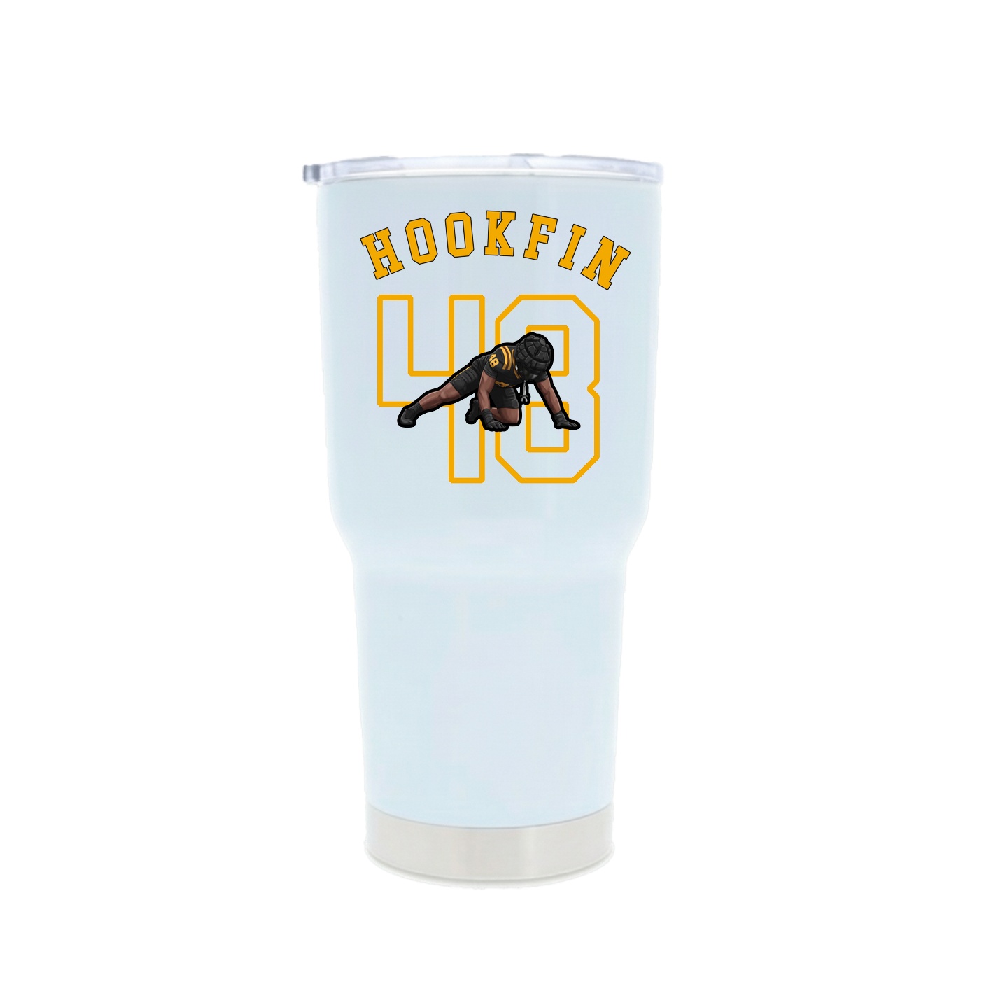 30oz Stainless Steel Tumbler — Shirsey Arch in White