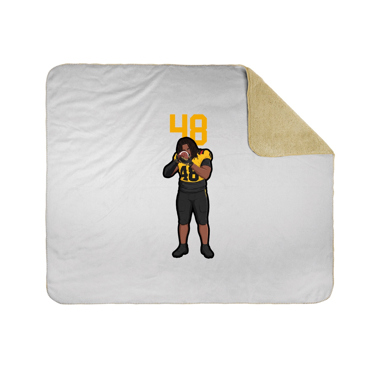 Throw Blanket — Number Top in White