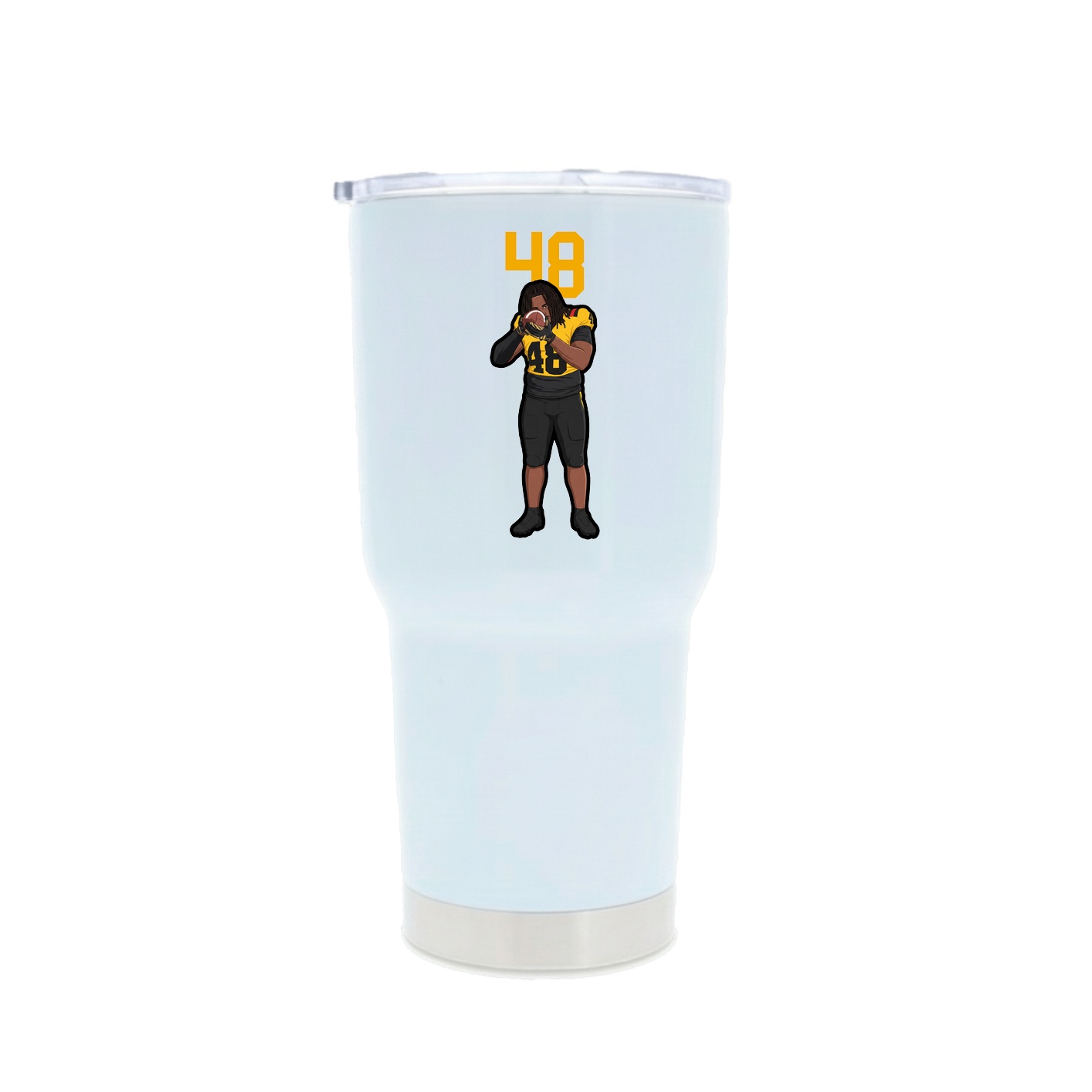 30oz Stainless Steel Tumbler — Number Top in White