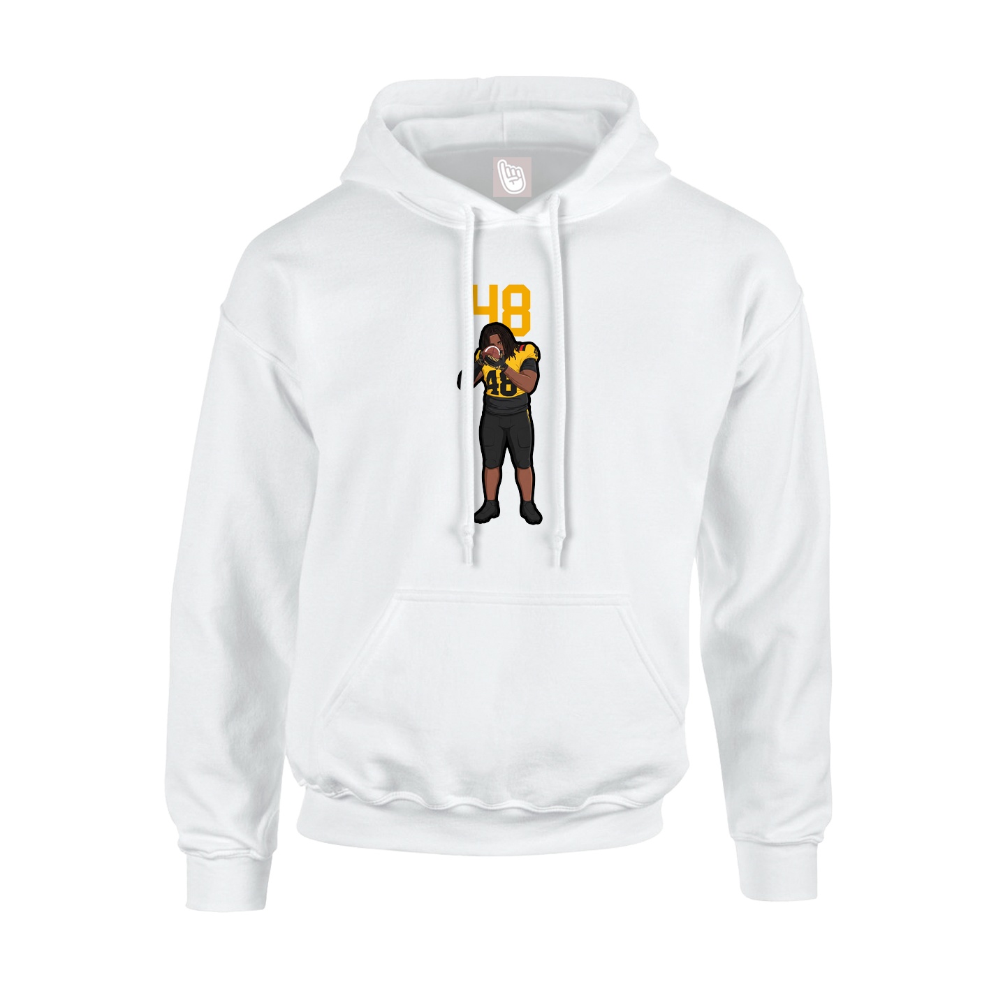 Hoodie — Number Top in White
