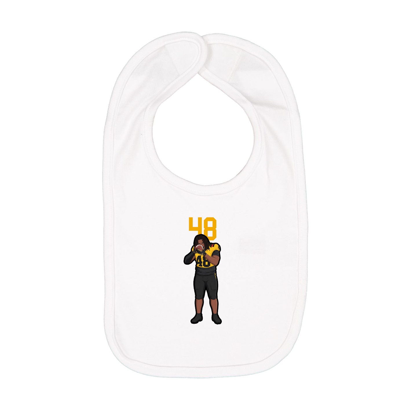 Infant Bib — Number Top in White