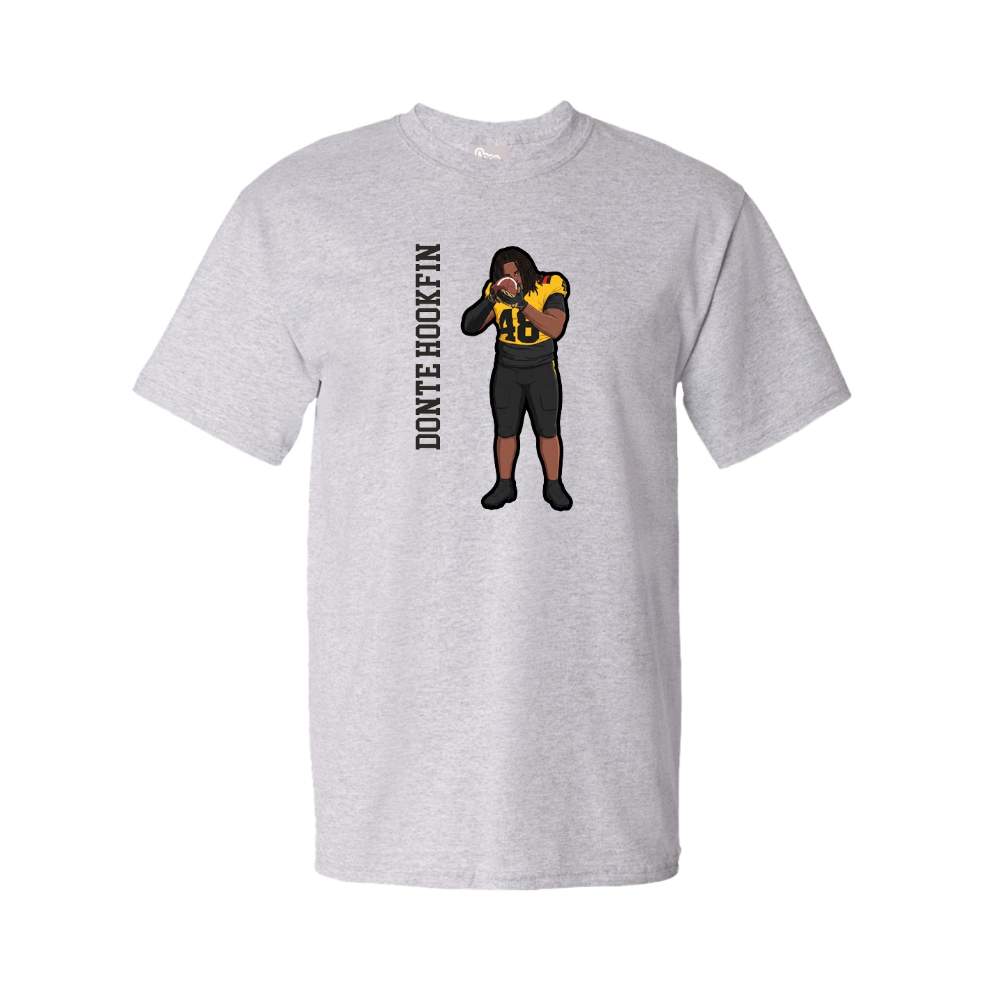 Tee — Name Vertical in Grey