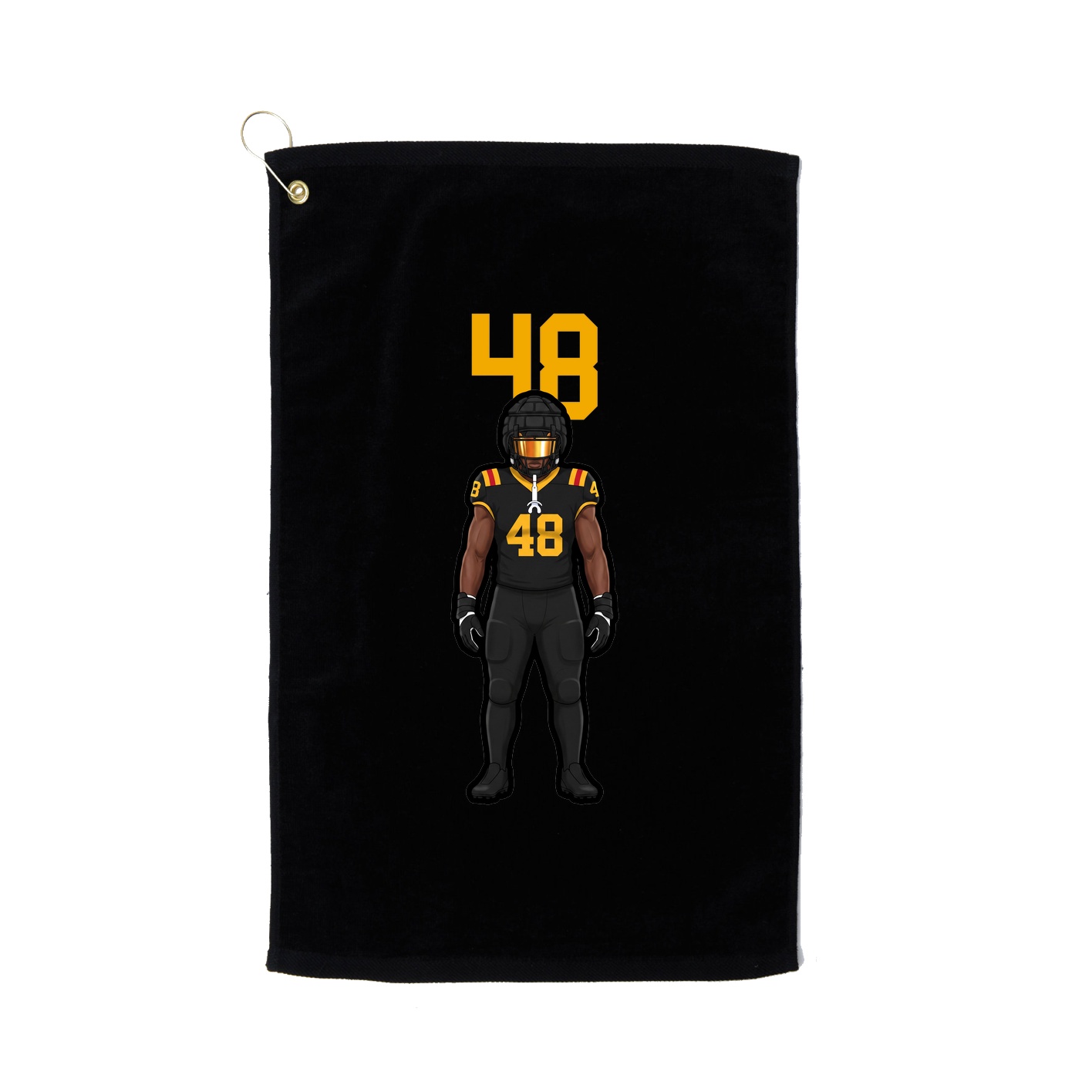Golf Towel — Number Top in Black