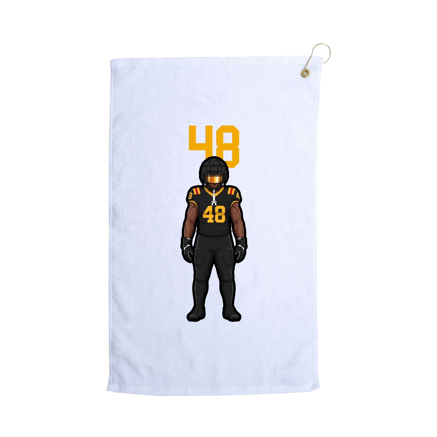 Golf Towel — Number Top in White