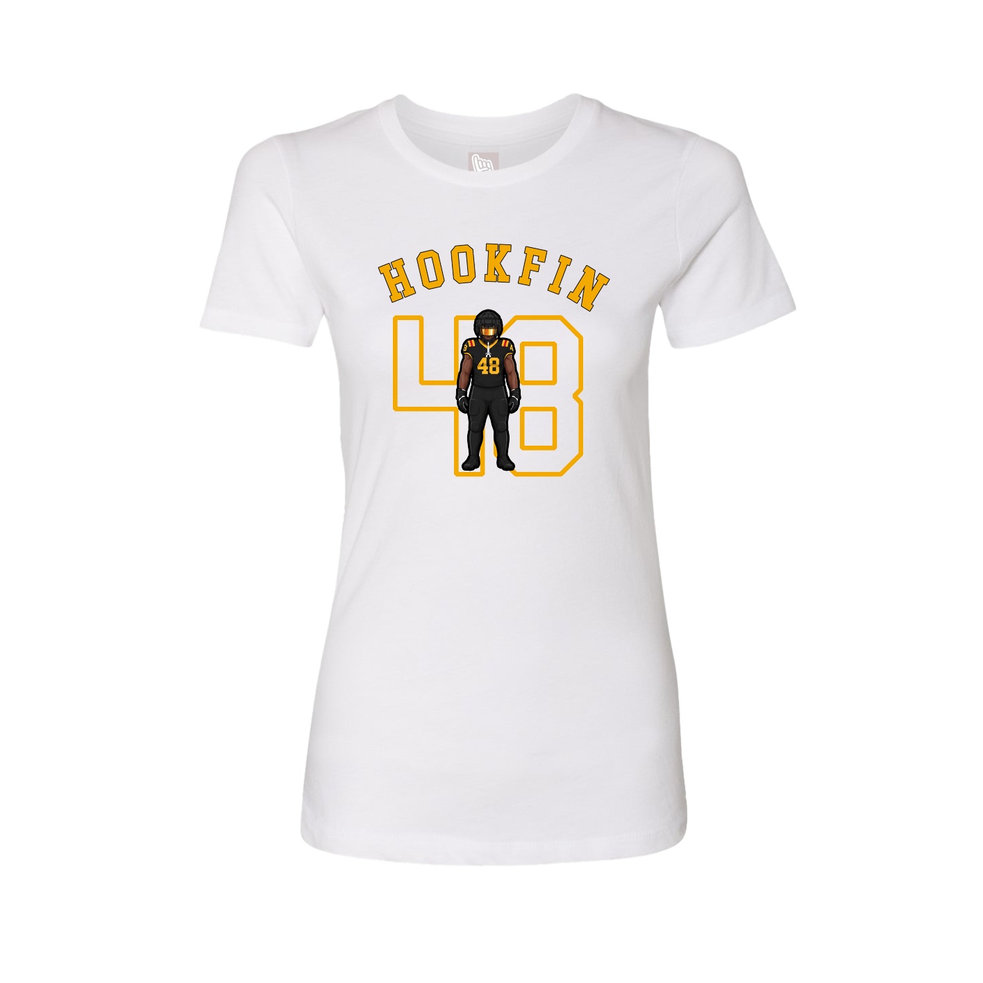 Fitted Women's Tee — Shirsey Arch in White