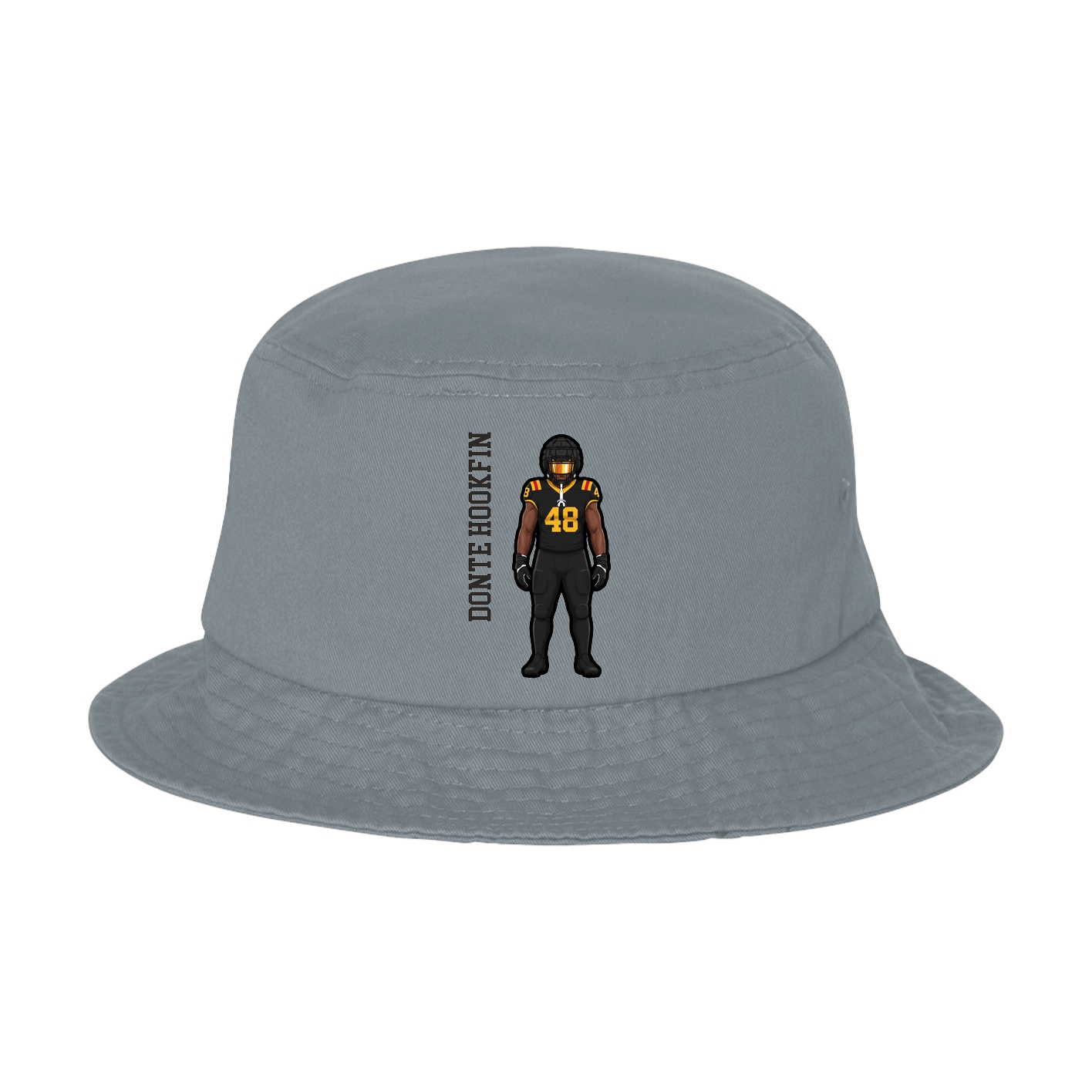 Bucket Cap — Name Vertical in Grey