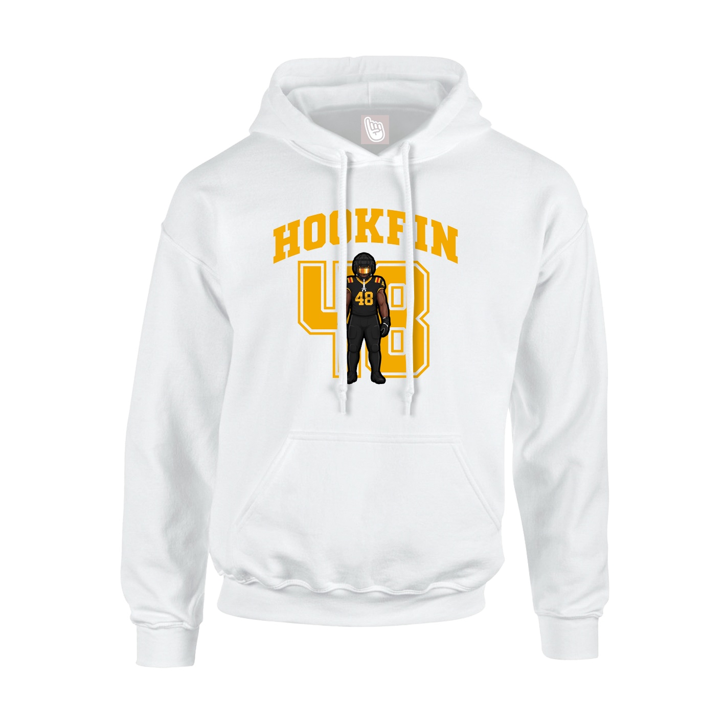 Hoodie — Number in White