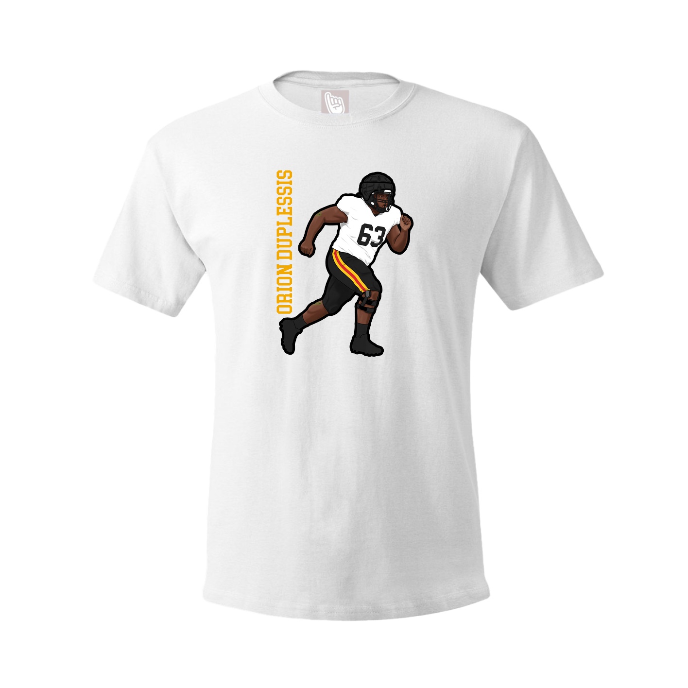 Tee — Name Vertical in White