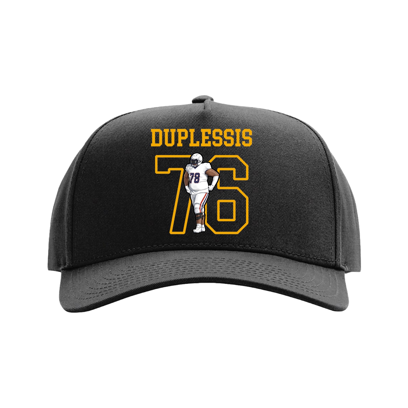 Full Fabric Five-Panel Champ Cap — Shirsey in Black