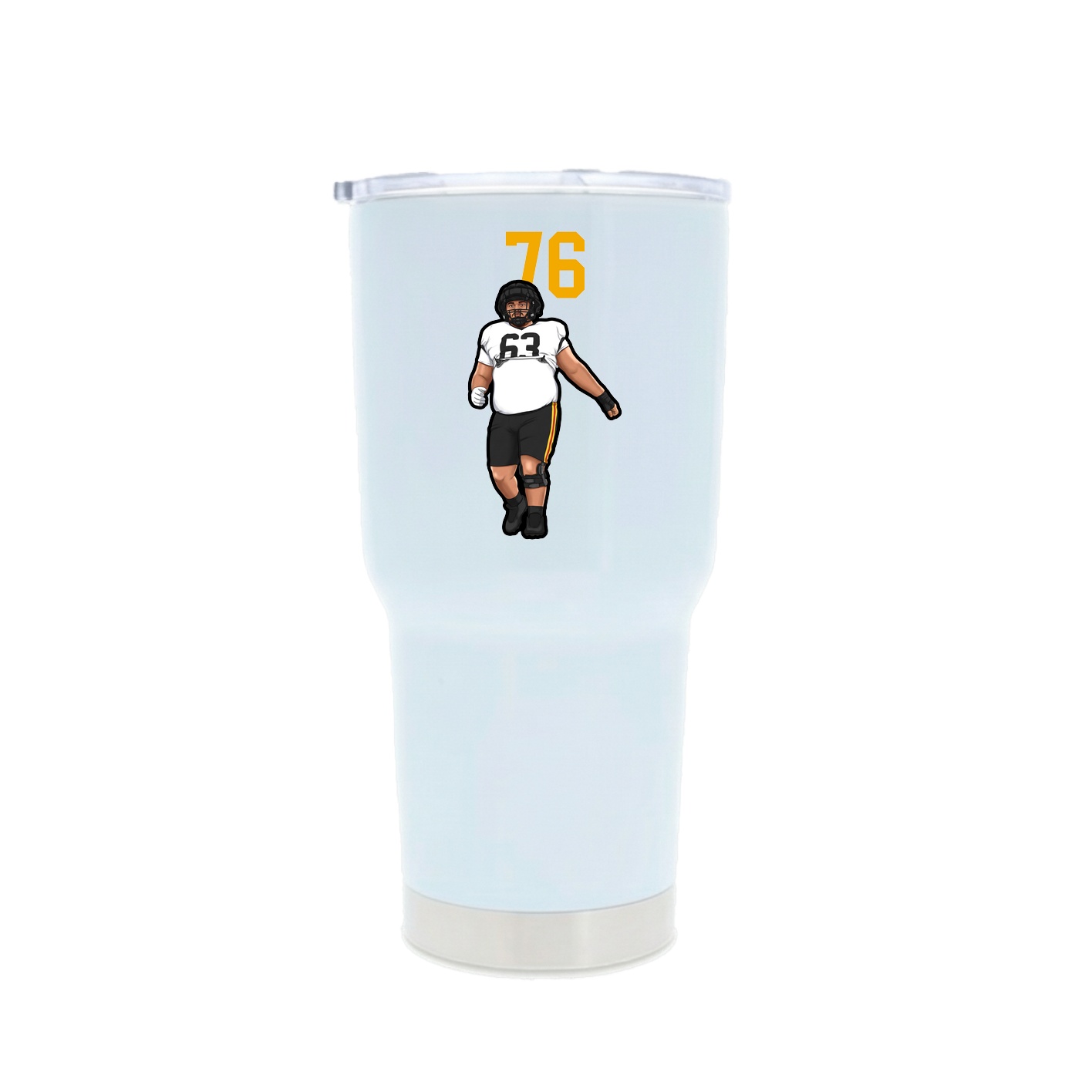 30oz Stainless Steel Tumbler — Number Top in White