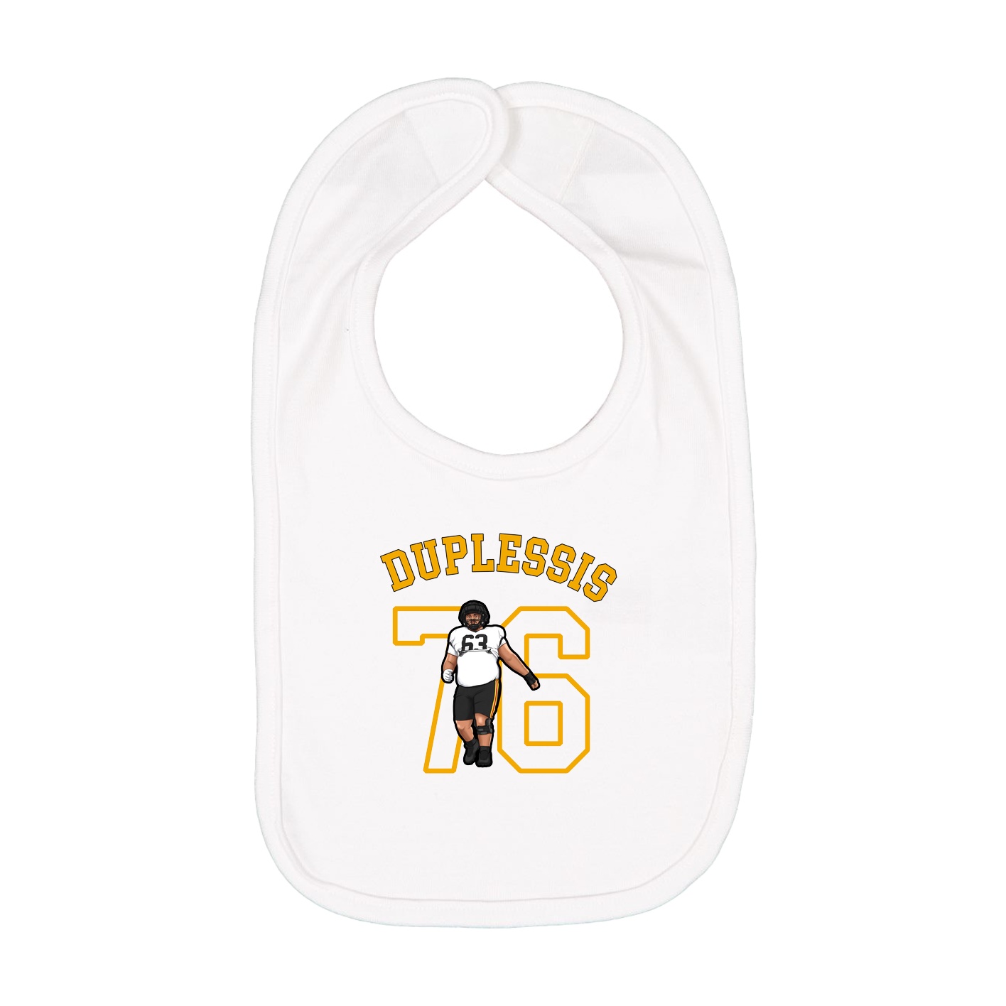 Infant Bib — Shirsey Arch in White