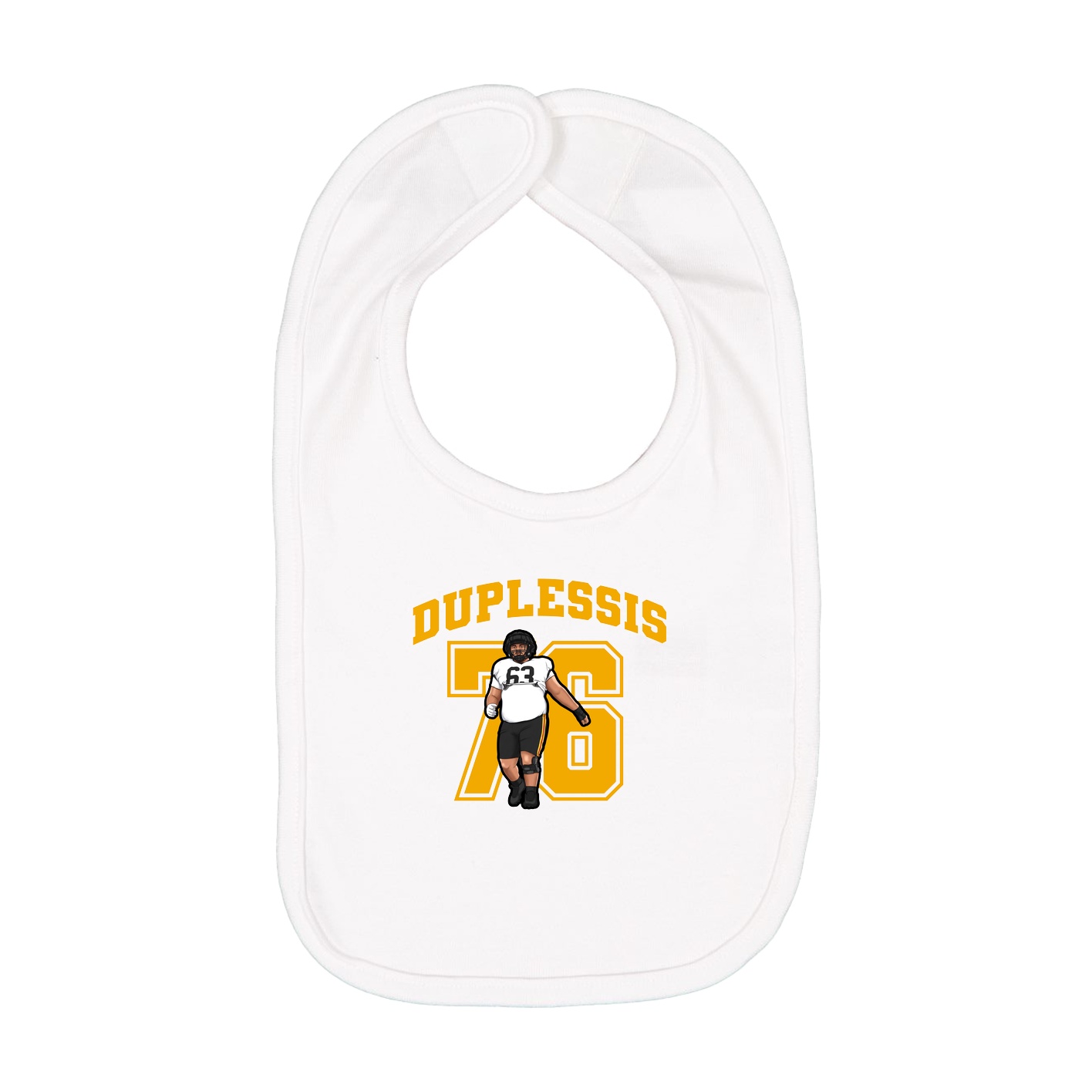 Infant Bib — Number in White