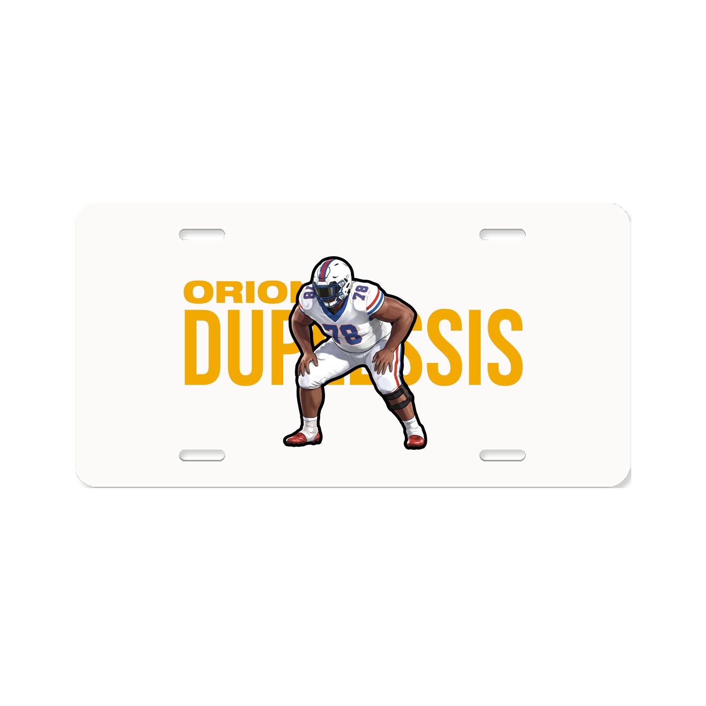 License Plate — Player Name in Classic