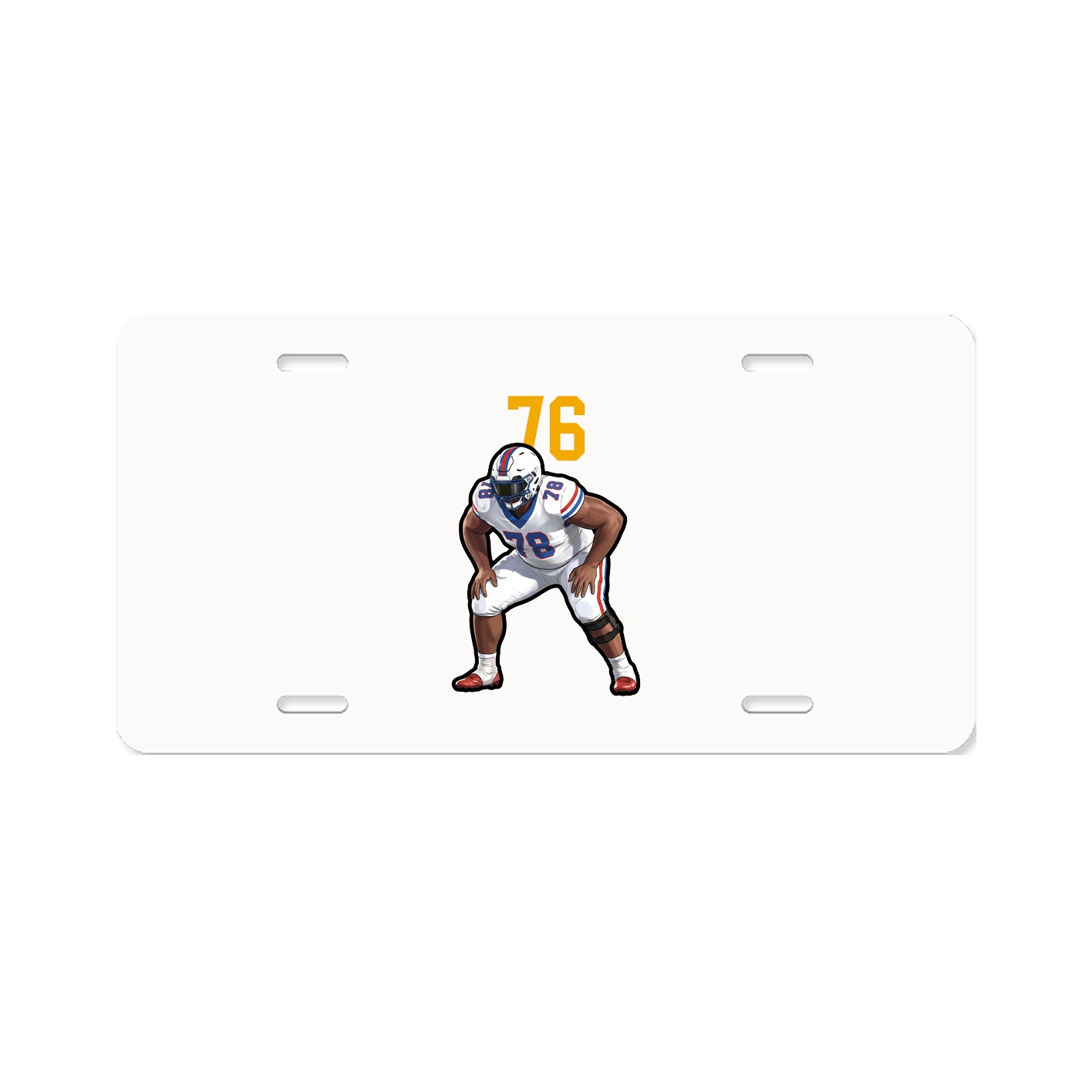 License Plate — Number Top in Classic