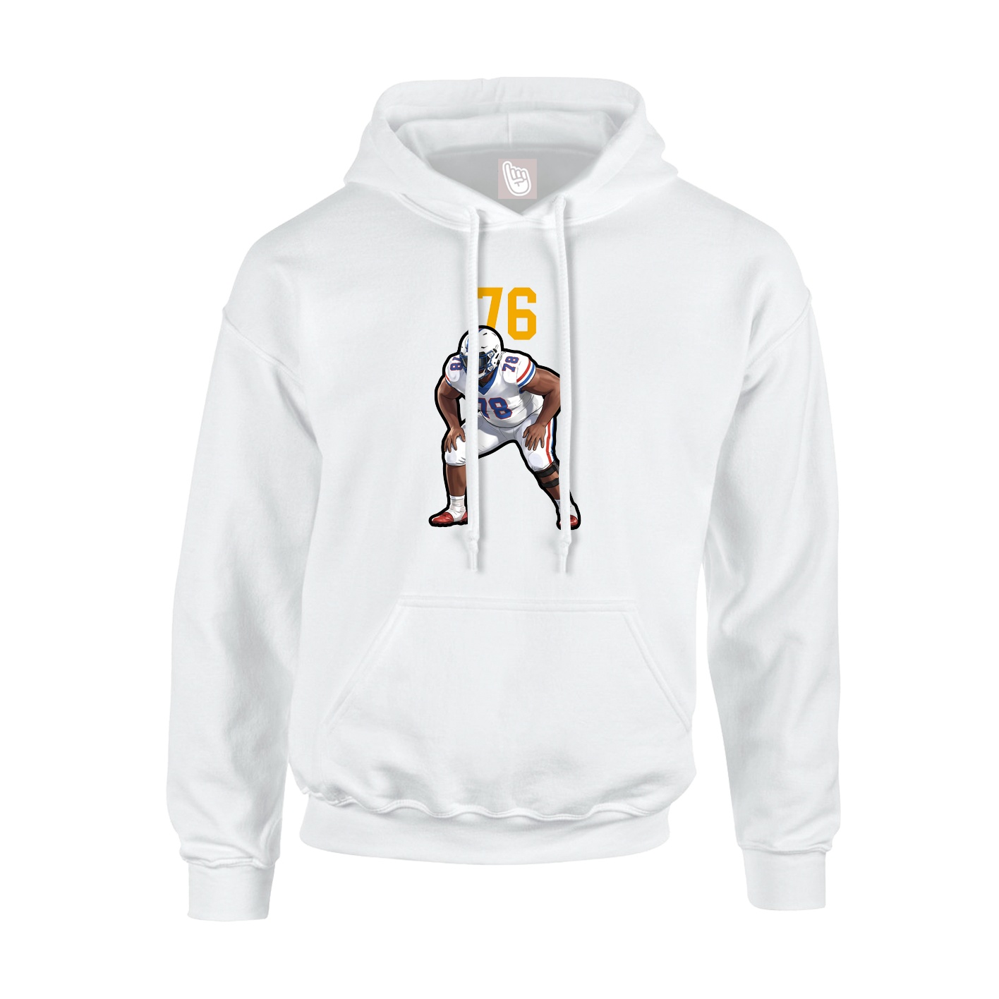 Hoodie — Number Top in White