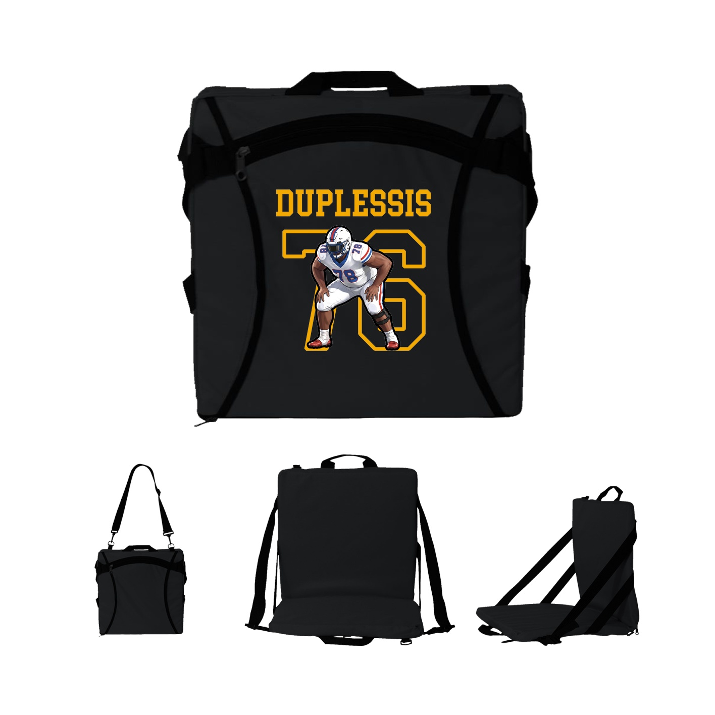 Folding Stadium Seat — Shirsey in Black