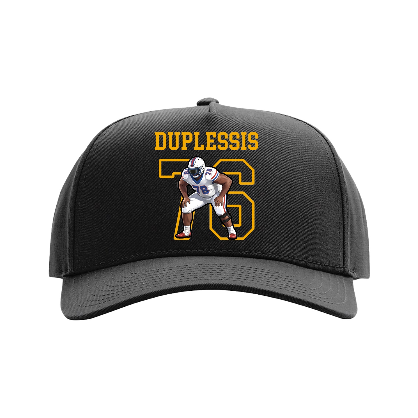 Full Fabric Five-Panel Champ Cap — Shirsey in Black