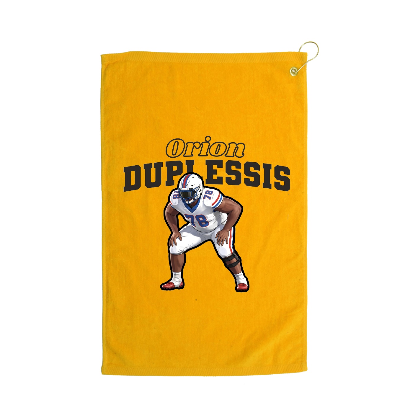 Golf Towel — Name Arch in Gold