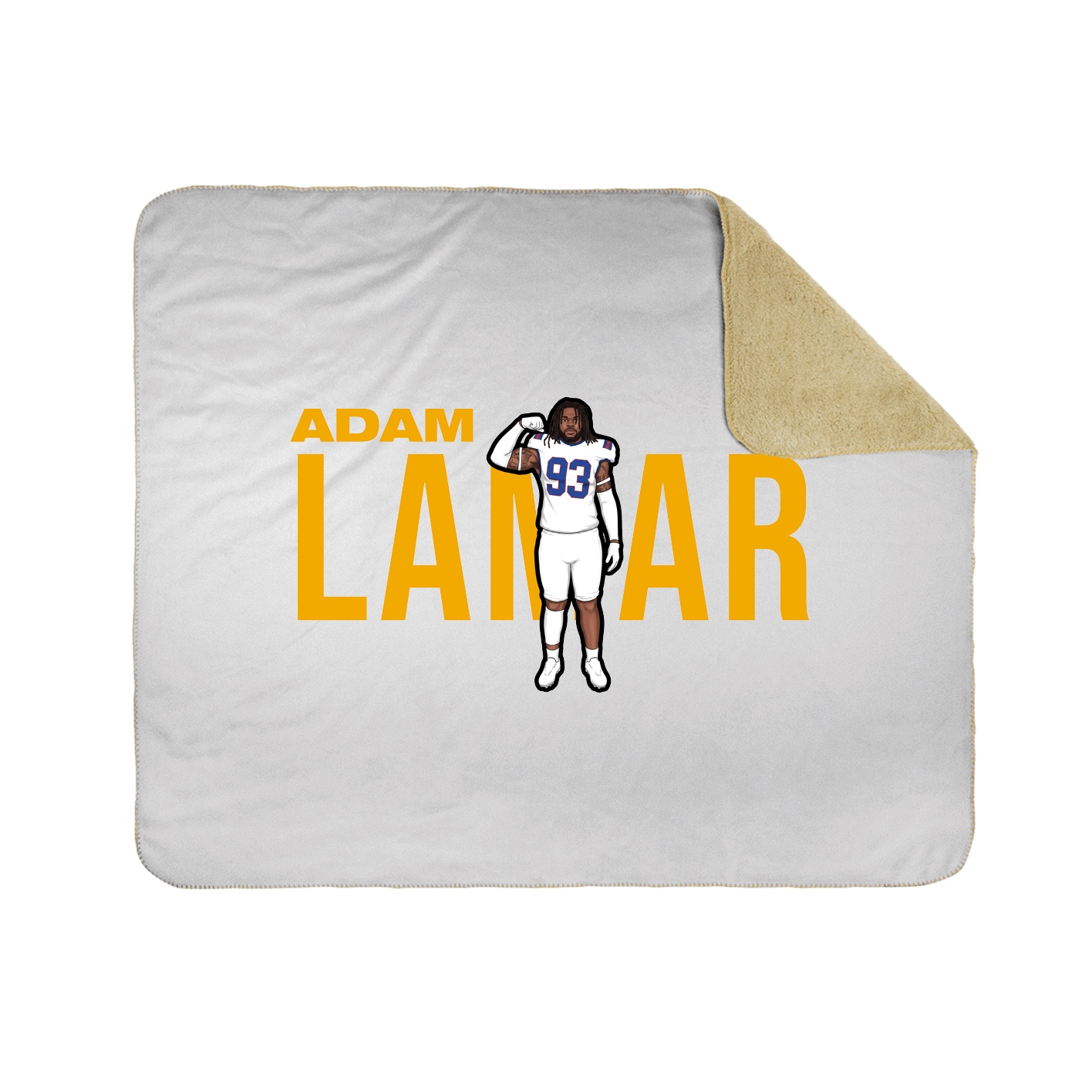 Throw Blanket — Player Name in White