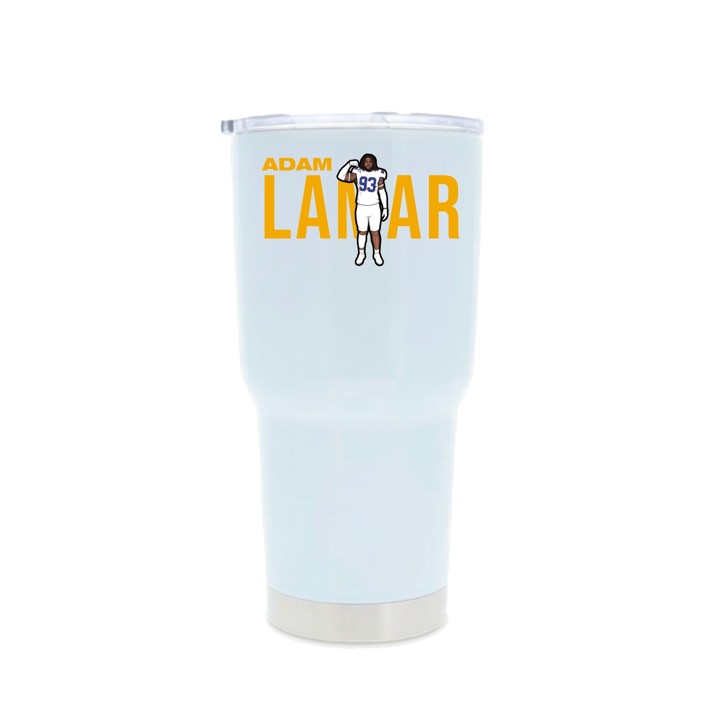 30oz Stainless Steel Tumbler — Player Name in White