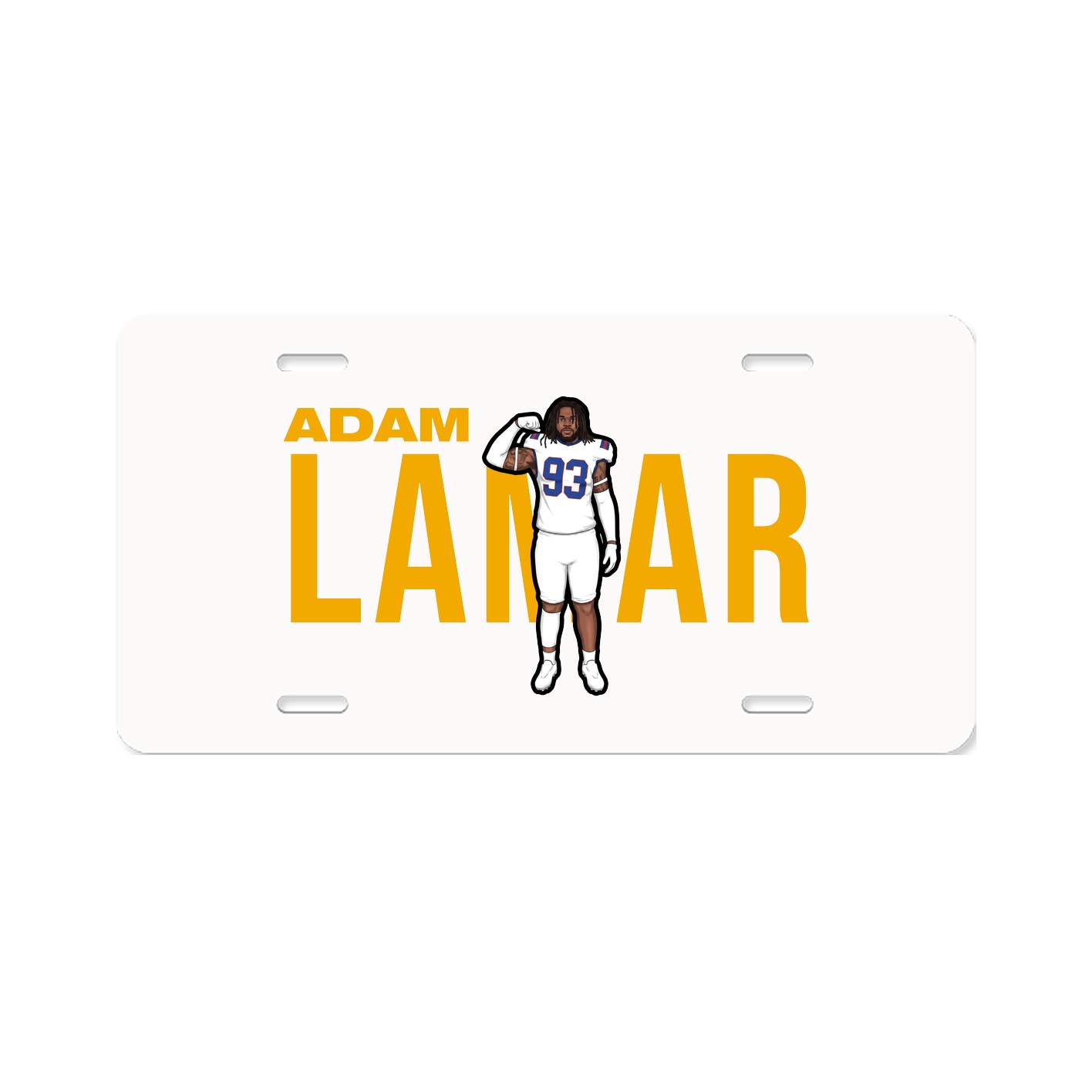 License Plate — Player Name in Classic