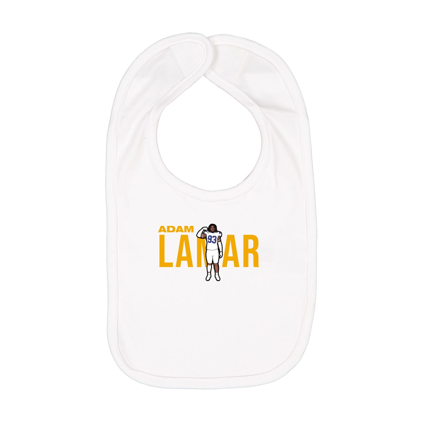 Infant Bib — Player Name in White