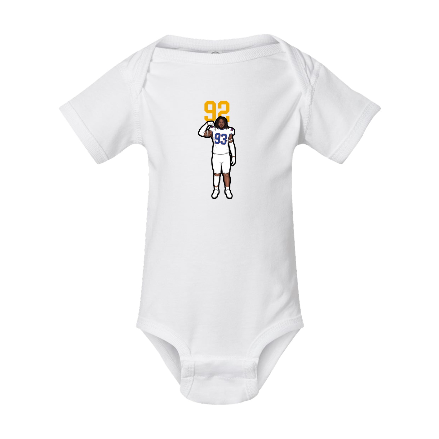 Baby Onesie — Number Top in White