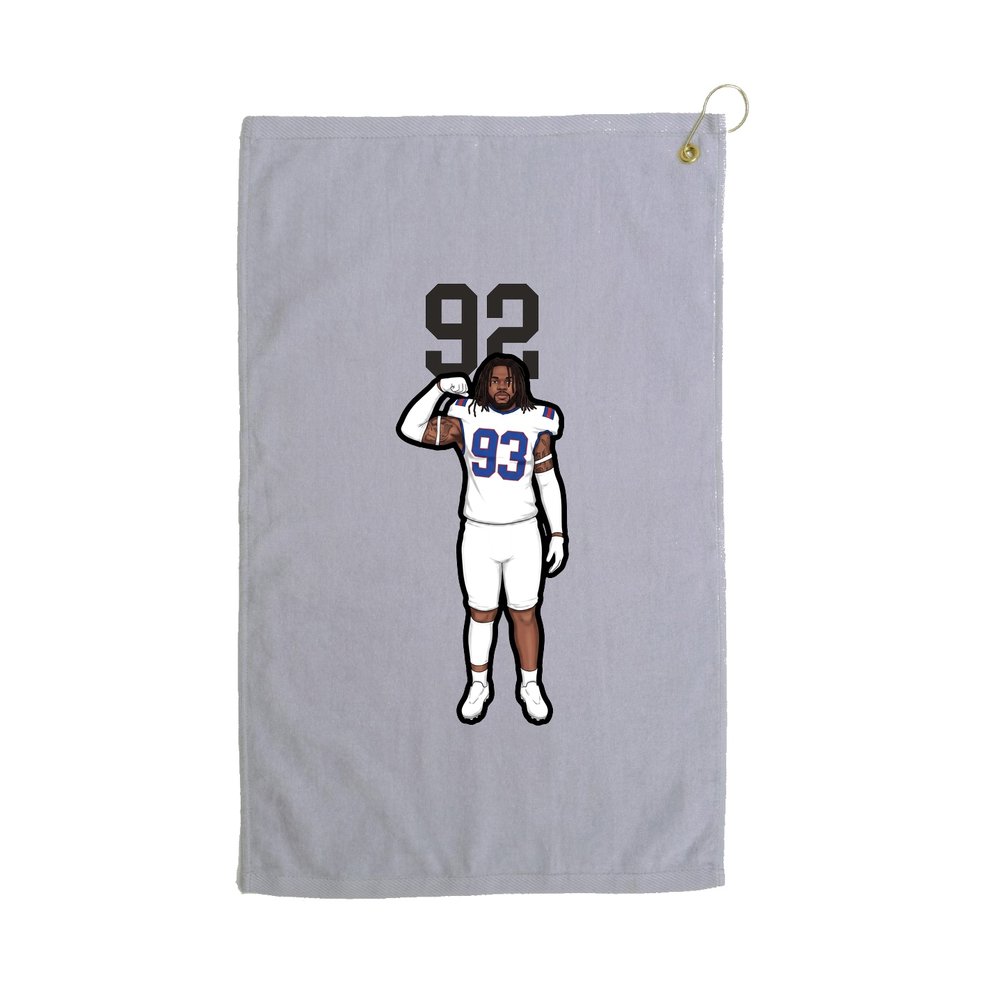 Golf Towel — Number Top in Grey