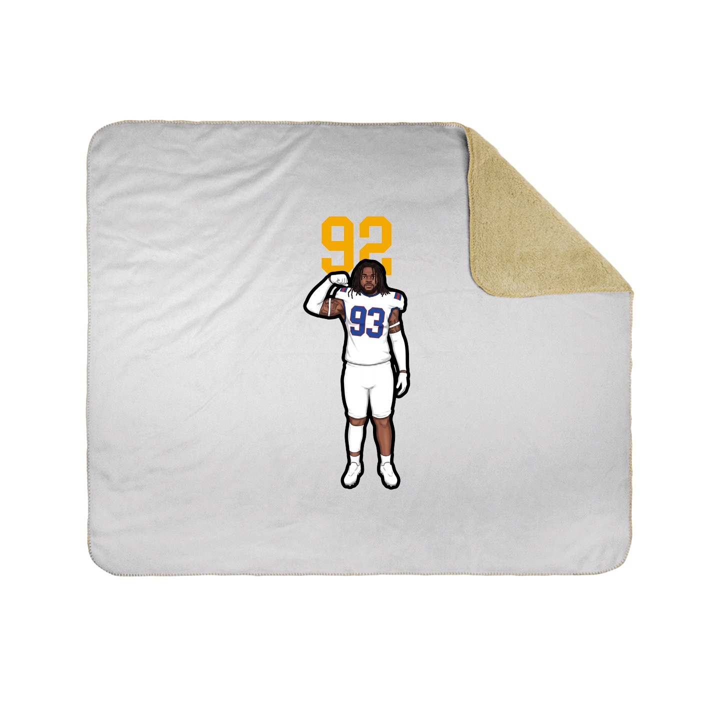 Throw Blanket — Number Top in White