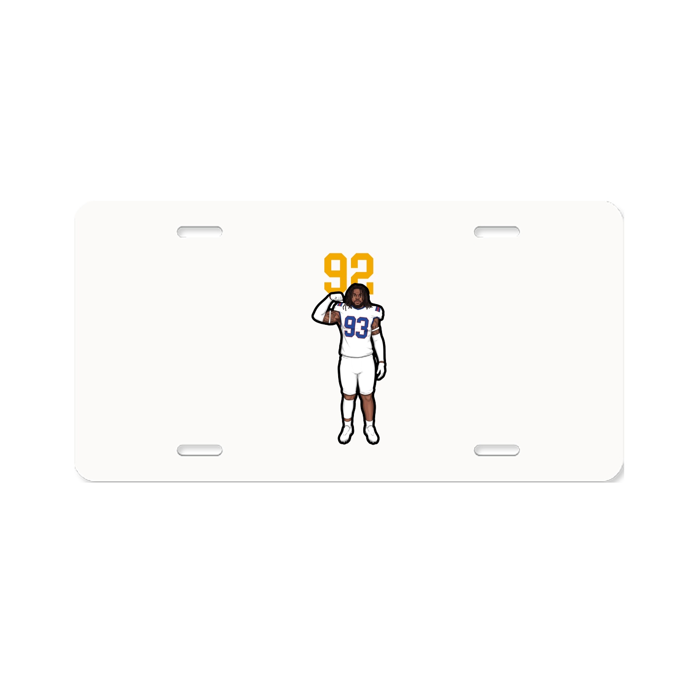 License Plate — Number Top in Classic