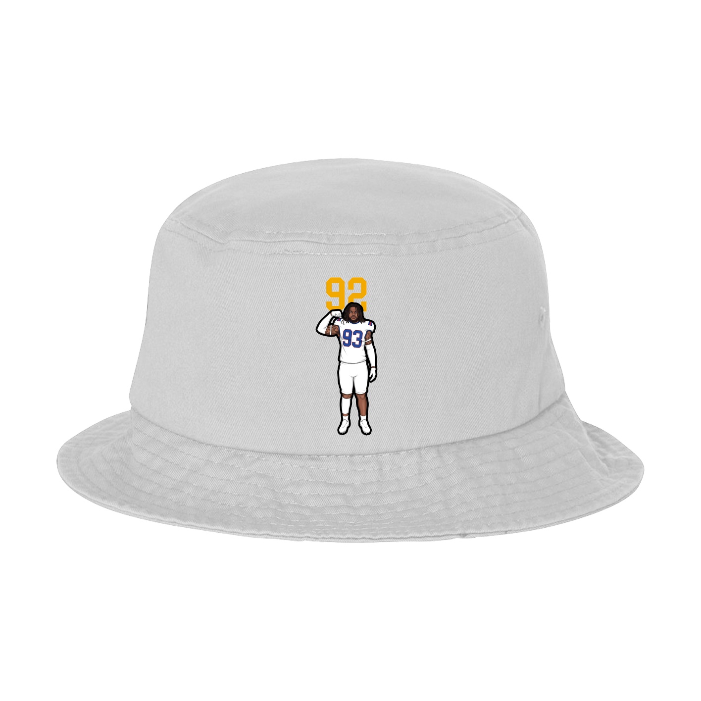 Bucket Cap — Number Top in White