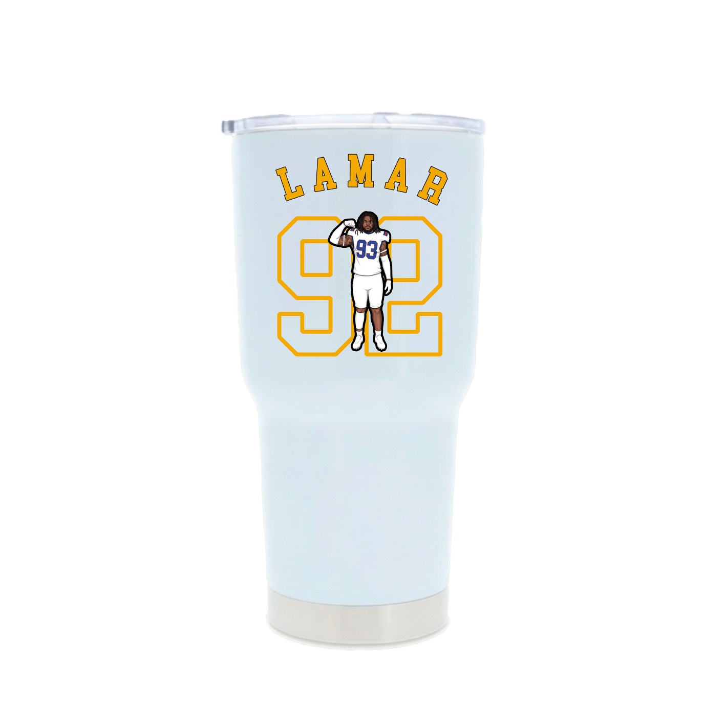 30oz Stainless Steel Tumbler — Shirsey Arch in White