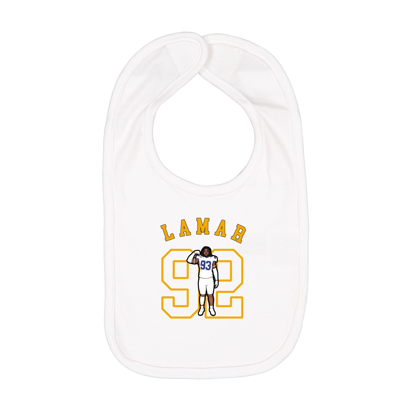 Infant Bib — Shirsey Arch in White