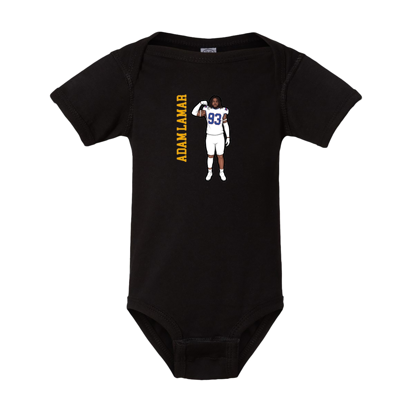 Baby Onesie — Name Vertical in Black