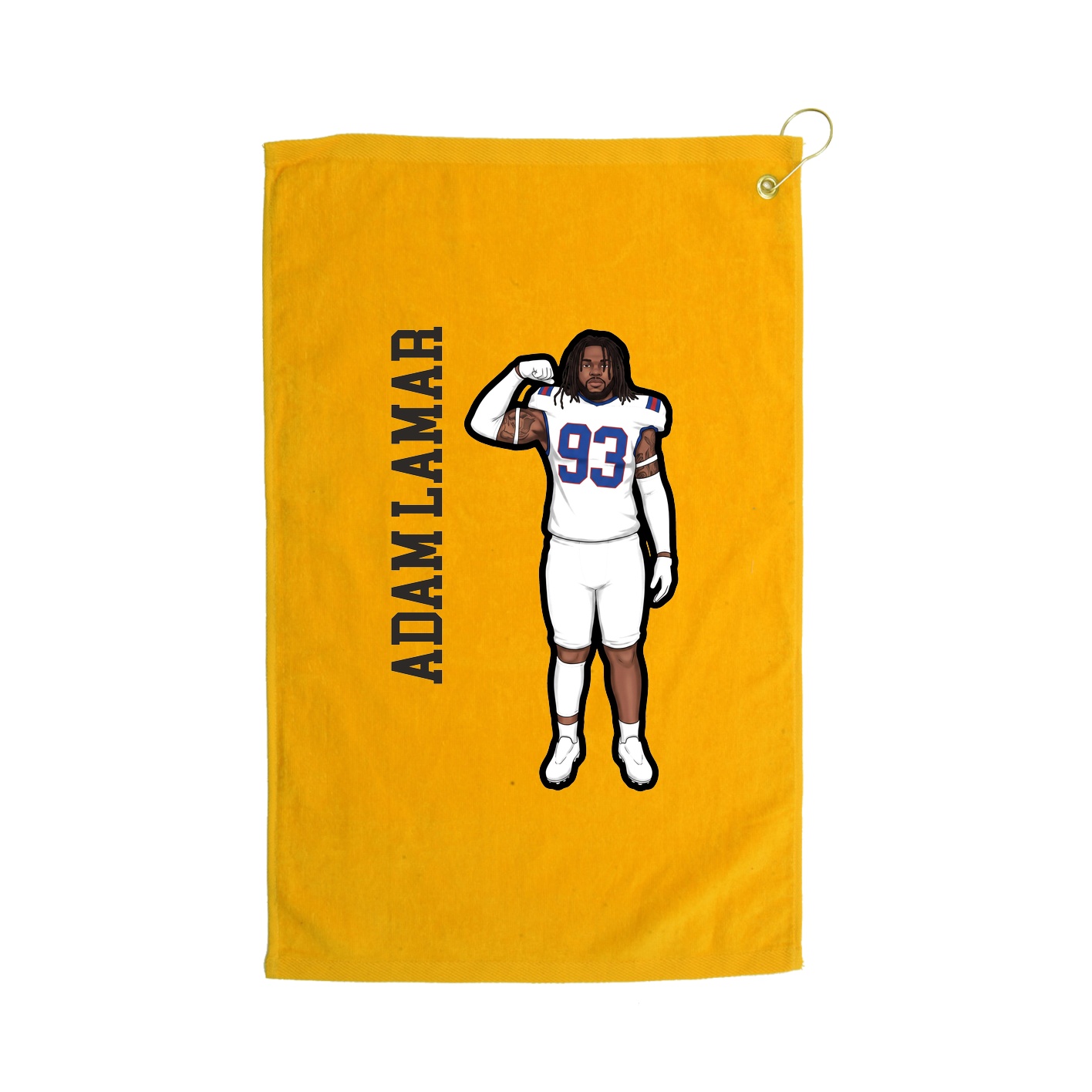 Golf Towel — Name Vertical in Gold