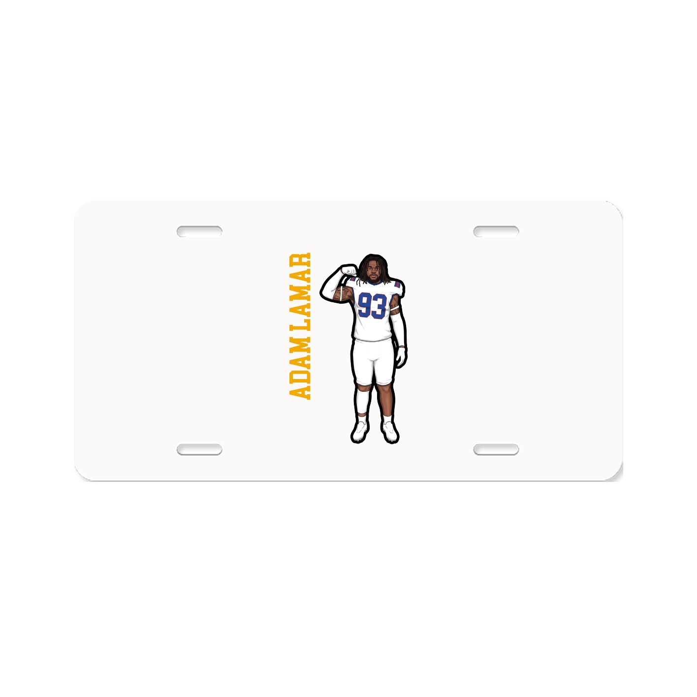 License Plate — Name Vertical in Classic