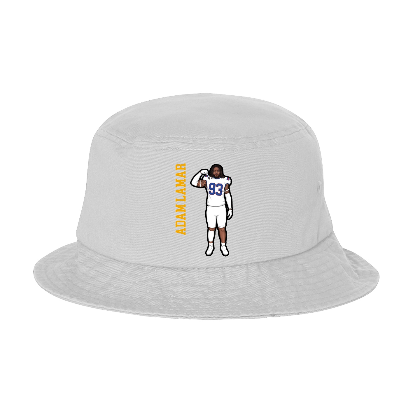 Bucket Cap — Name Vertical in White