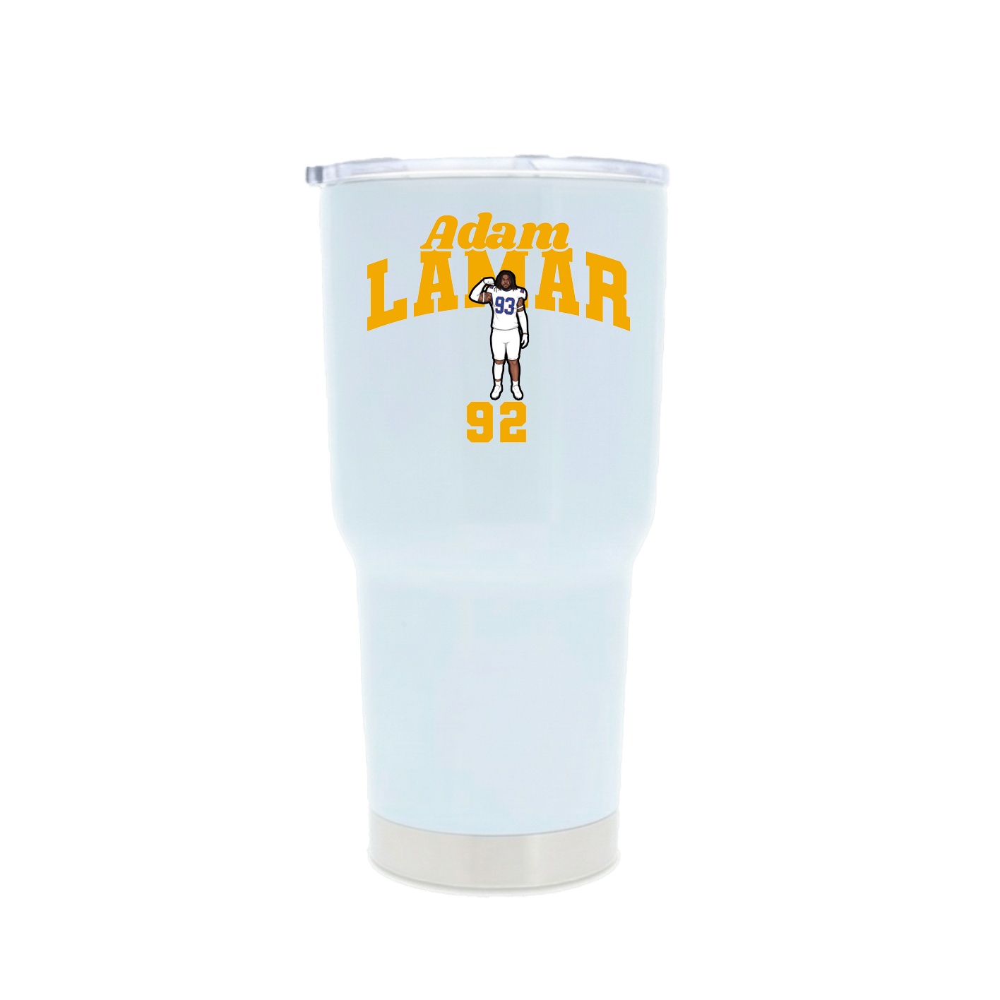 30oz Stainless Steel Tumbler — Signature Arch in White