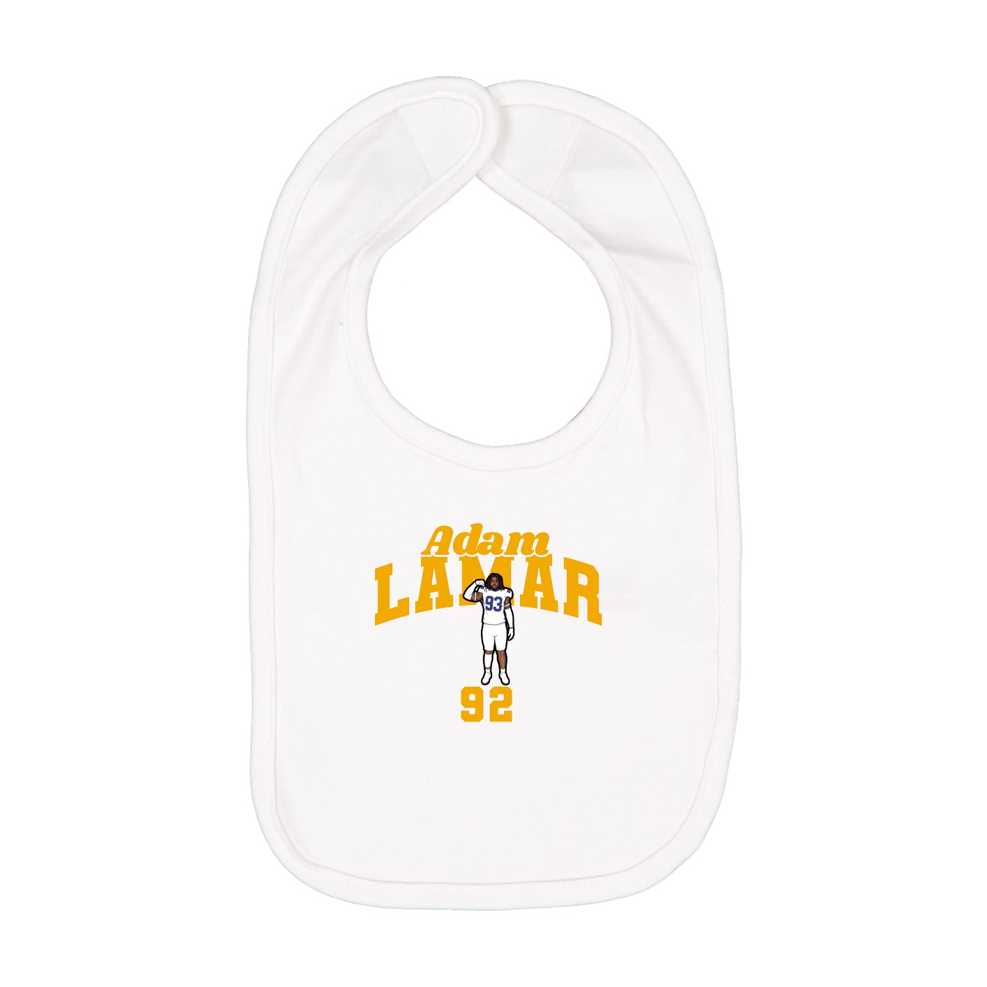 Infant Bib — Signature Arch in White
