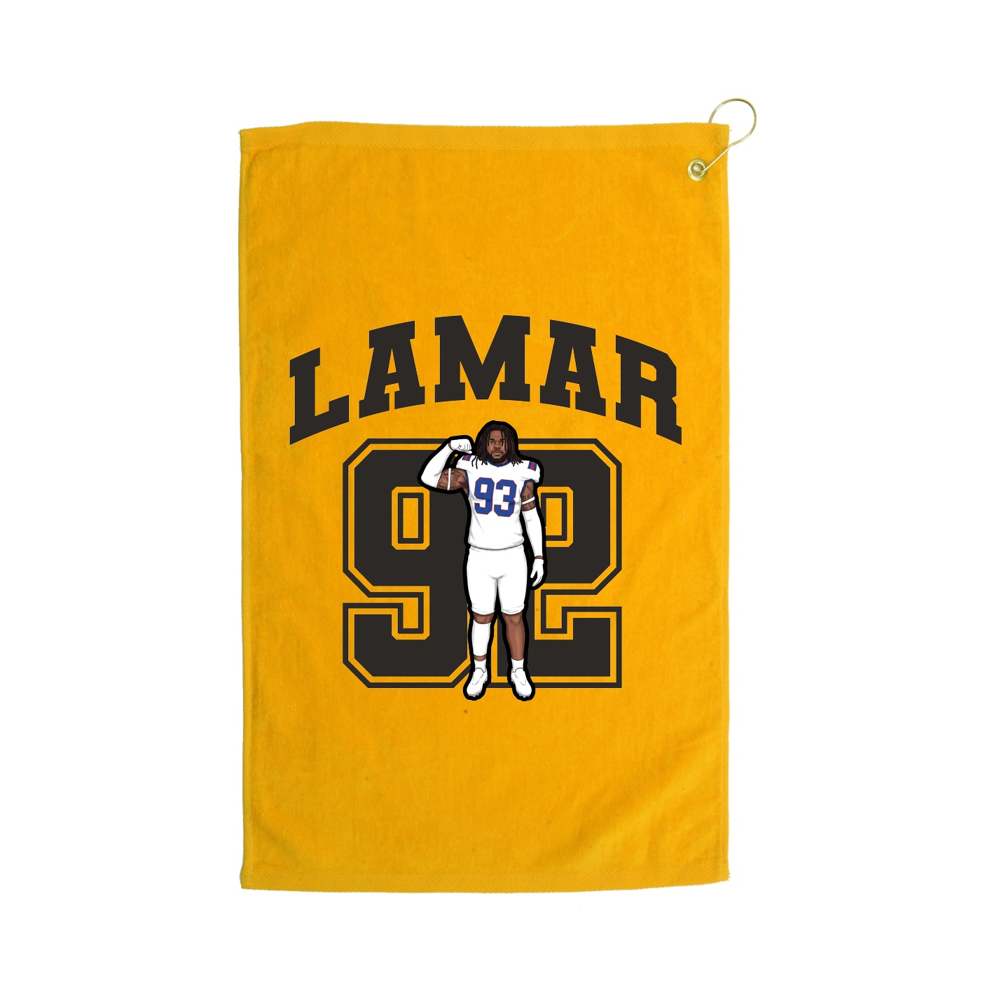 Golf Towel — Number in Gold