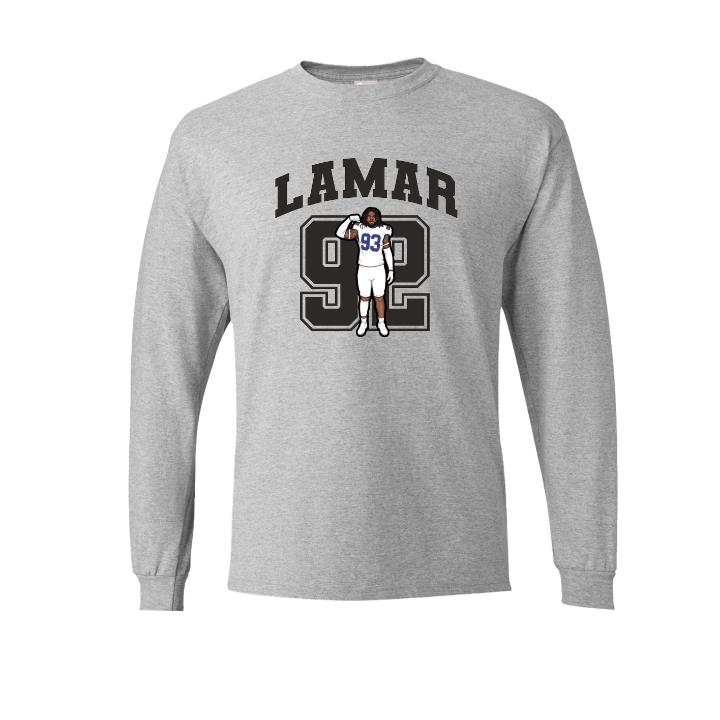 Long Sleeve Tee — Number in Grey